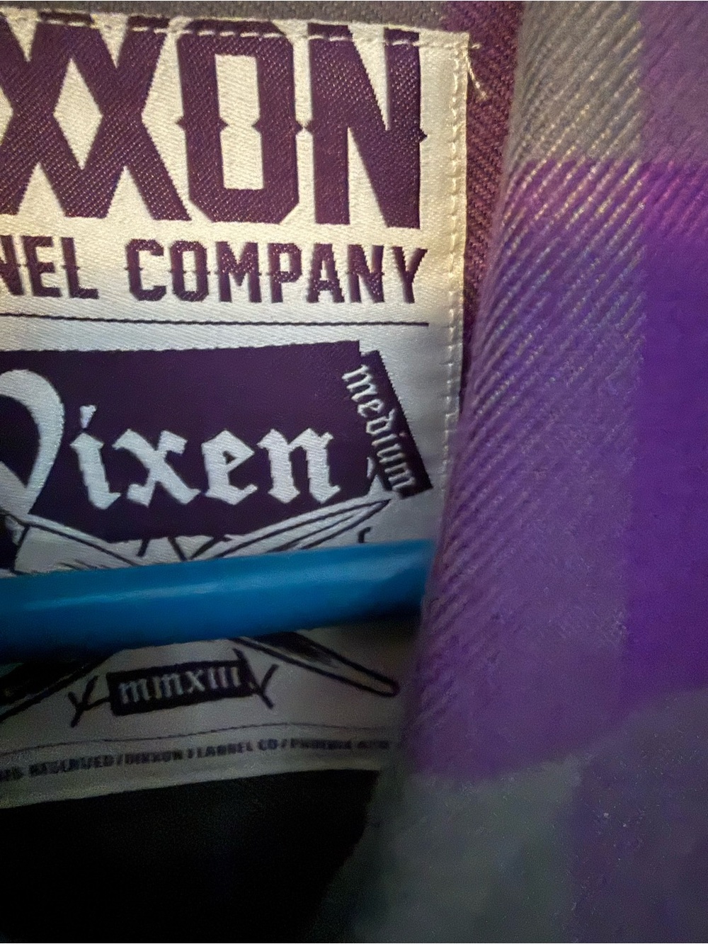 DIXXON women’s Purple and Gray vixen flannel Button-Up Shirt - Picture 3 of 5